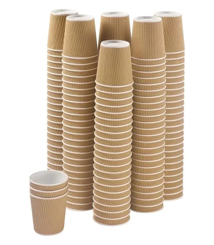 Ripple Paper Cup 120 ML Brown Color