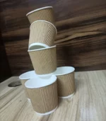 Ripple Paper Cup 120 ML Brown Color